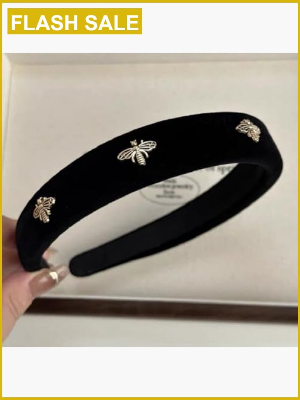 Velvet Headband Set with Pearl Accents Women's Hair Accessory - Picture 5 of 7